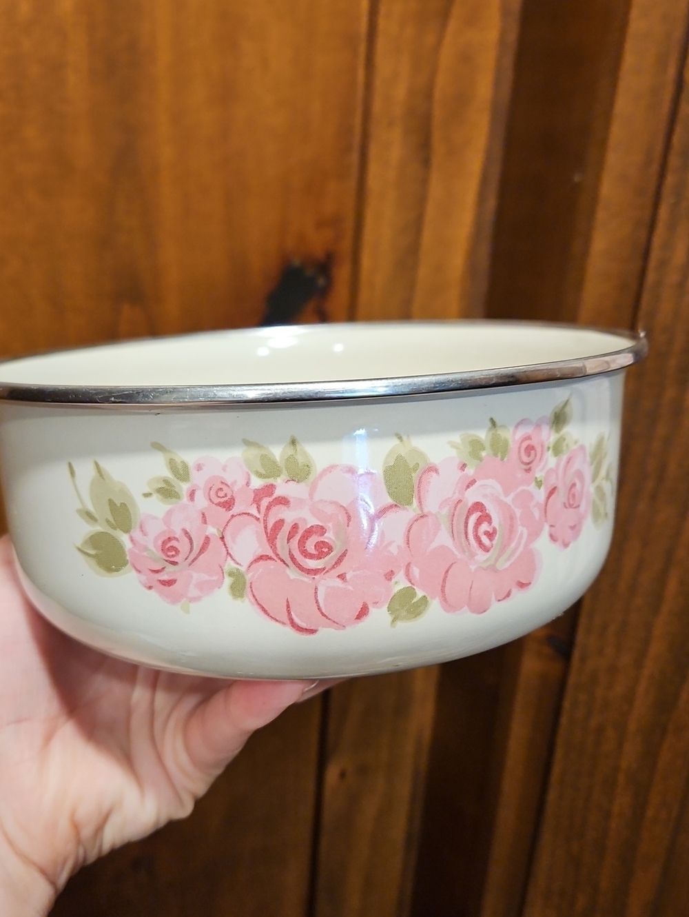 Gibson Cream Porcelain Enamel Plate with Black Logo